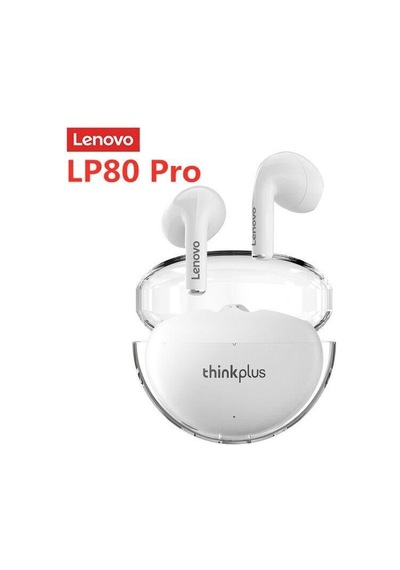 Premium Seyahat Taşınabilir Yürüyüş Bluetooth Kulaklık Kulak İçi Tws Lp80 Pro Beyaz