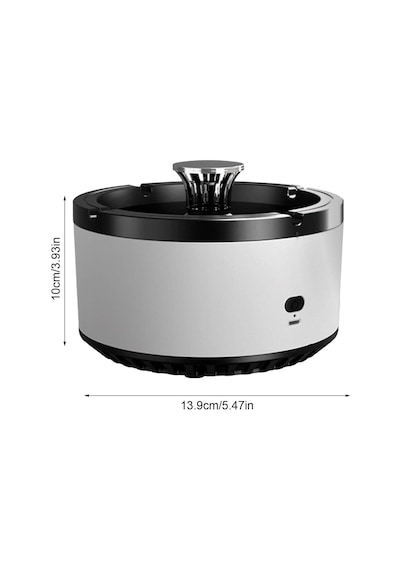 2 Li Set Akıllı Filtreli Küllük & Usb Çakmaklı Sigara Tabakası Şarjlı Metal Tasarım Siyah