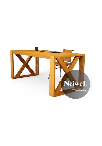 Neiwel Diaz Doğal Ahşap Ofis Ve Çalışma Masası x 80 x 140 Açık Ceviz