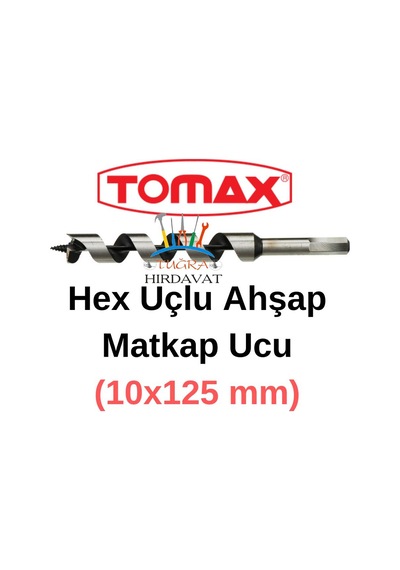 Tomax Ağaç Delme Ahşap Delme Hex Matkap Ucu 10x125