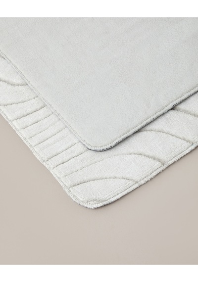 Curveline Kaydırmaz Taban Banyo Paspası Seti 60x80 Cm + 40x60 Cm Bej