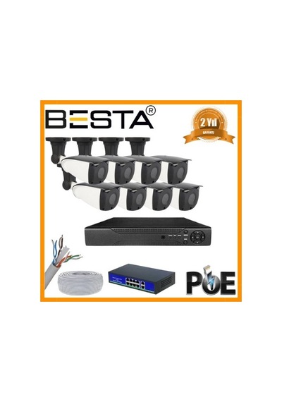 5 Mp 1440p 8 Dış Mekan Kameralı Ip Poe Güvenlik Seti