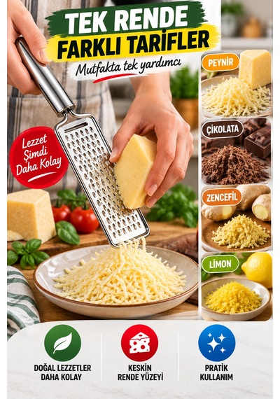 2'li Set Paslanmaz Çelik Rende Ve Soyacak Oyacak Peynir Sebze Patates Limon Çikolata Mutfak Gereci Gümüş
