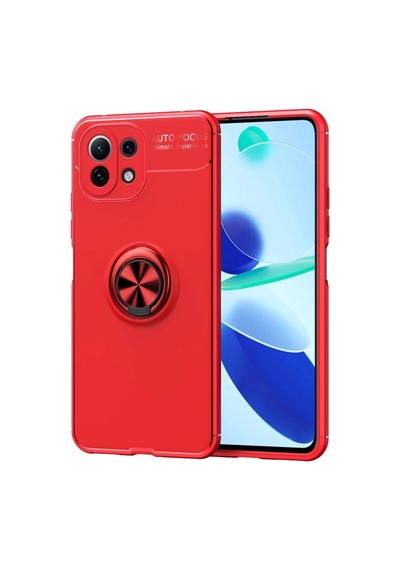 Xiaomi Mi 11 Lite Kılıf Range Yüzüklü Silikon - Kırmızı 0.2M-Çok Renkli