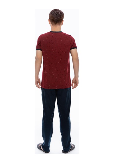 Arnetta 2061 Erkek Düğmeli 3'lü Pijama Takım 001