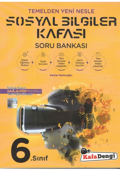 Kafa Dengi Yayınları 6.sınıf Sosyal Bilgiler Kafası Soru Bankası Maarif Model