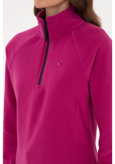 U.S. Polo Assn. Kadın Fuşya Fermuarlı Dik Yaka Polar Sweatshirt 50316714-VR023