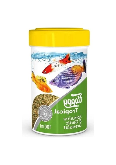 100ml Tropical Spirulina Ve Sarımsak Granül, Balık Yemi