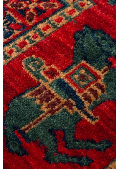Hoom Rugs Cadis Kdm 08 Red Yeni Zelanda Yünü El Emeği Kara Tezgah Halısı Kırmızı