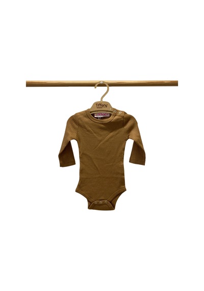 Tiffany Baby & Kids Tiffany Baby Organik Theme Uzun Kol Çıtçıtlı Body 88011 HARDAL