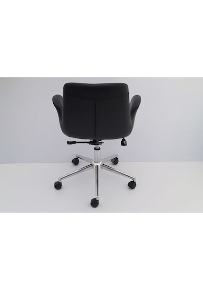 Hava Siyah Deri Ofis Personeli Çalışma Koltuğu