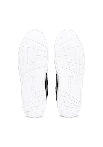 Tommy Hilfiger Icon Court Pınperf Lth Siyah Erkek Sneaker Siyah