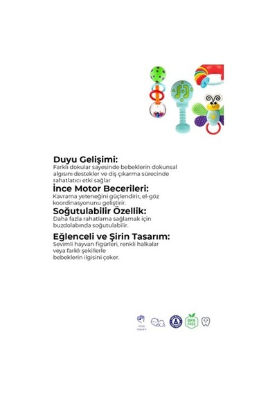 Kiki Bebeğimin Ilk Çıngırakları 4'lü Seti PKT.KIKI.009 Diğer