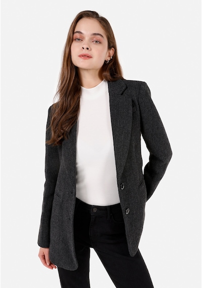 Colins Gri Kadın Ceket Cl1071188 Q1.v1 Dgr Koyu Gri