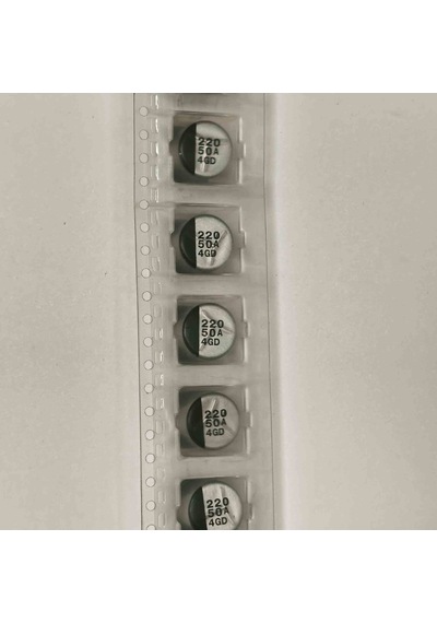 220mf 50v 10x10 Smd Kondansatör 50 Adet