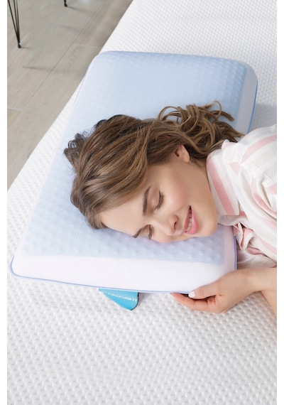 Viscofoam Bonni Terletmeyen Ortopedik Yastık Serinleten Visco Yastık Jelli Yastık 59x39x15.5cm