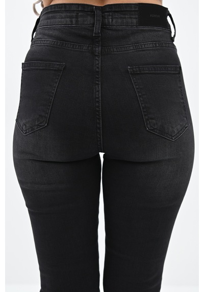 Kadın Yüksek Bel Füme Jean Pantolon 6189-23 001