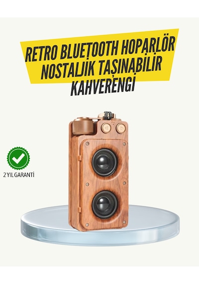 Klasik Görünümlü Bluetooth Hoparlör 360 Derece Stereo Ve Fm Radyo - Lisinya