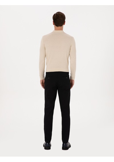 Cacharel Lacivert Slim Fit Basic Kanvas Pantolon