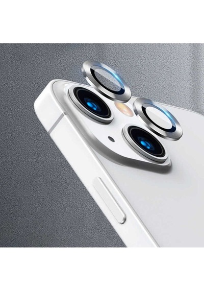 Apple Uyumlu iPhone 13 Zore Cl-07 Kamera Lens Koruyucu Gümüş