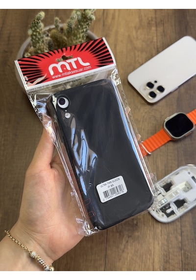 Apple iPhone Xr Uyumlu Süper İnce Mat Ultra Thin Silikon Kılıf Siyah