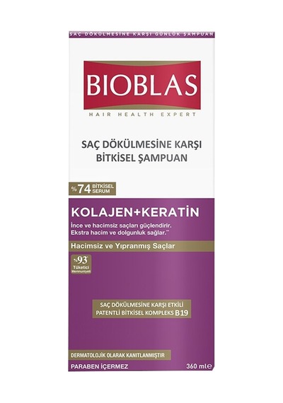 Bıoblas Kolajen Şampuan 360 Ml - İnce Saçlara Hacim Ve Dolgunluk 6'li Avantaj Paketi - 6 Adet Tarı