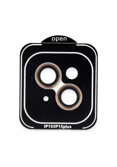 iPhone  Uyumlu  14 Pvd Metal Kamera Lens - Turuncu