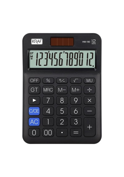Tr Hesap Makinesi Masaüstü 12 Hane Hm-190 Bl Siyah Genel