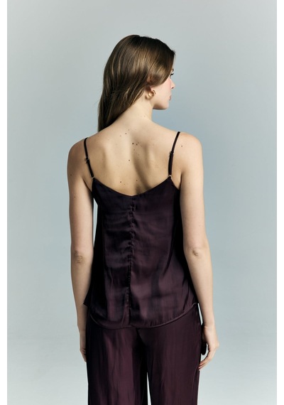 Tosca Askılı Bluz - Bordo-137216 Bordo