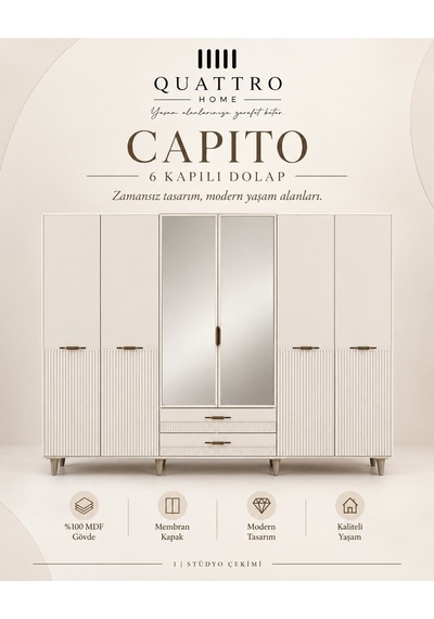 Capıto 6 Lı Dolap Beyaz