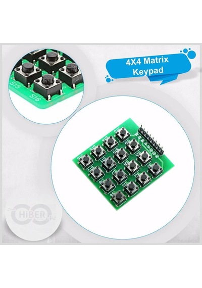 4x4 Matrix Tuş Takımı Keypad 16 Butonlu