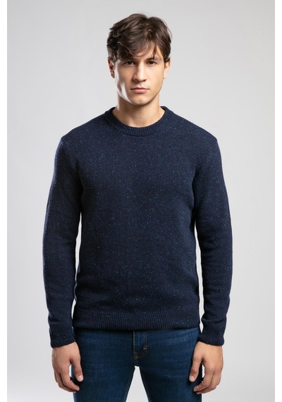 Lee Cooper Jos Erkek O Yaka Kazak Mavi Koyu İndigo-21060 Indigo
