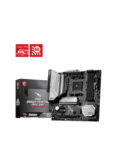 MSI MAG B550M Mortar Max WIFI AMD B550 4400 MHz (OC) DDR4 Soket AM4 mATX Anakart