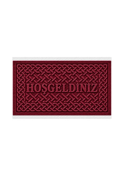 Desenli Kapı Önü Balkon Banyo Mutfak Paspası Dijital Baskı 40 X 60 Cm Bordo - 931346223 Bordo