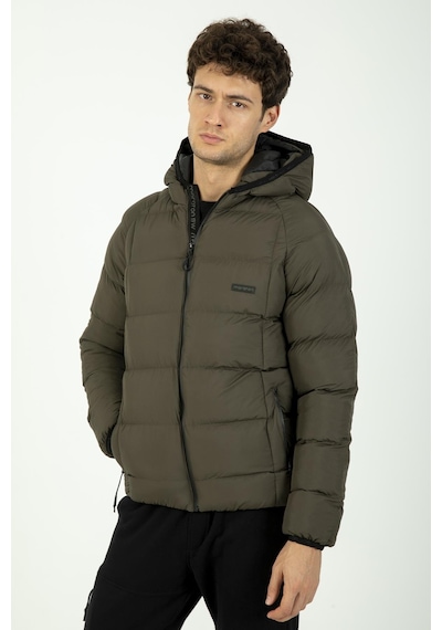 Maraton Sportswear Regular Erkek Kapşonlu Uzun Kol Basic Haki Mont 21259-haki Haki