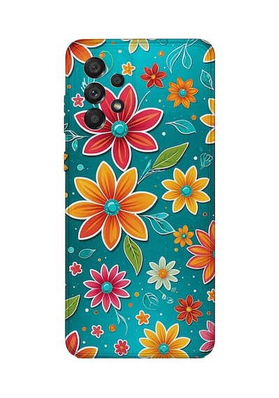 Samsung Galaxy M52 Uyumlu Baskılı Şeffaf Telefon Kılıfı Koleksiyon: Pastel Flowers 10