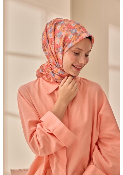 Silk Home Soft Eşarp 73092-20 Yavruağzı, Bebe Mavisi, Turuncu, Mocha Mousse