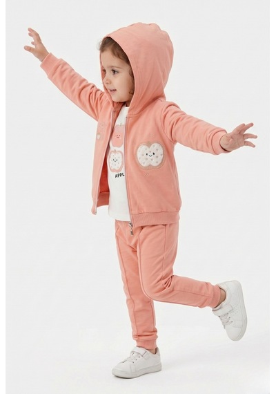 Toontoy Kids Toontoy Kız Çocuk 3'lü Eşofman Takımı Uzun Kollu Bisiklet Yaka Nakışlı T-shirt - Kapüşonlu Fermuarlı Hırka- Beli Paçası Lastikli Eşofman Altı 25040 Pudra Toontoy Kids Toontoy Kız Çocuk 3'lü Eşofman Takımı Uzun Kollu Bisiklet Yaka Nakışlı T-shirt - Kapüşonlu Fermuarlı Hırka- Beli Paçası Lastikli Eşofman Altı 25040 Pudra