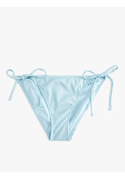 Koton Parlak Brazilian Bikini Altı Yanları Bağlama Detaylı Mavi 4sak00147mm Mavi
