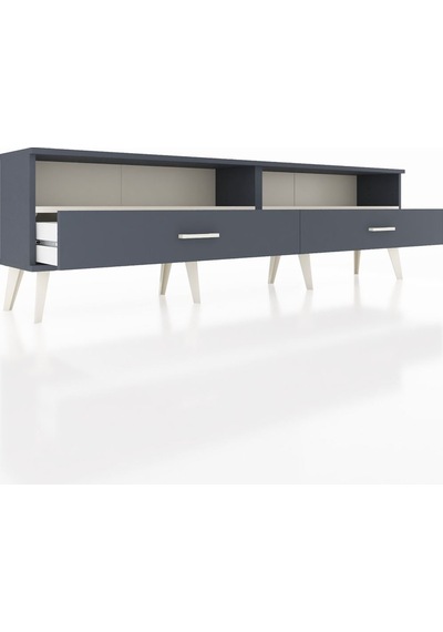 Arges Tv Ünitesi 2 Raflı 2 Çekmeceli 176x30x51 Antrasit-aytaşı/antrasit Aytası/antrasıt Arges Tv Ünitesi 2 Raflı 2 Çekmeceli 176x30x51 Antrasit-aytaşı/antrasit Aytası/antrasıt