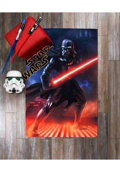Taç Lisanslı Çocuk Halısı Star Wars Movie 120x180 Çok Renkli