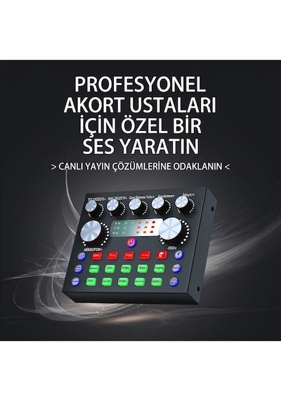 Profesyonel Mikrofon Seti Ses Kartlı Yayıncı Podcast Gaming Full Set Stüdyo Kalitesi Mikrofon