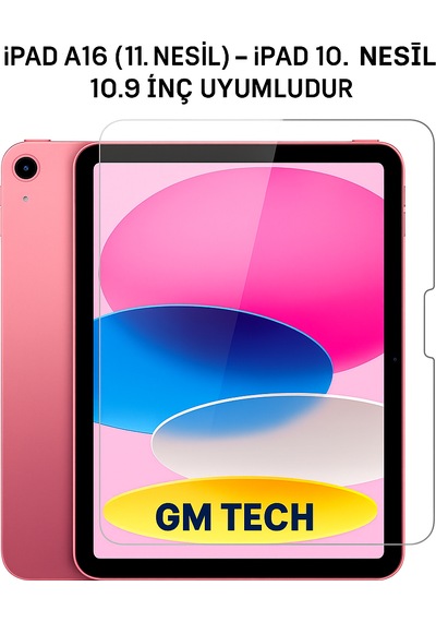 İpad 11. Nesil A16 / İpad 10. Nesil 10.9 Inç Temperli Cam Ekran Koruyucu Kalemle Uyumlu