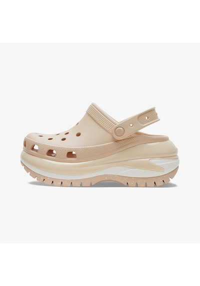 Crocs Classic Mega Crush Platform Kadın Krem Terlik Düz 207988 Krem