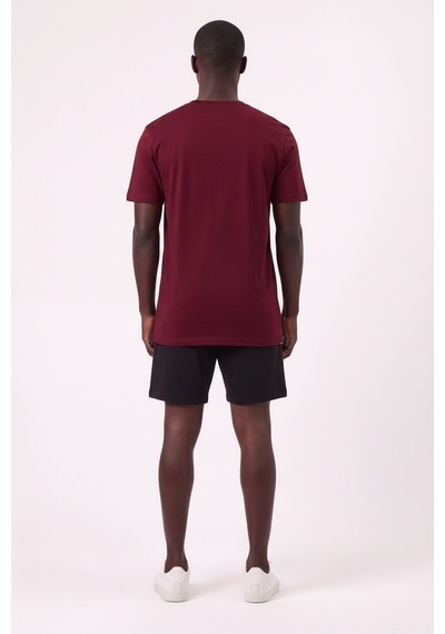 Usa C Bordo Erkek T-shirt 11191 SİYAH