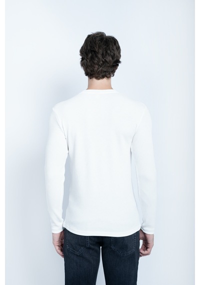 Sportuel Erkek Ekru 6511 Js 0 Yaka Basic Waffle Sweatshirt Jsswtk25e000008-ekru