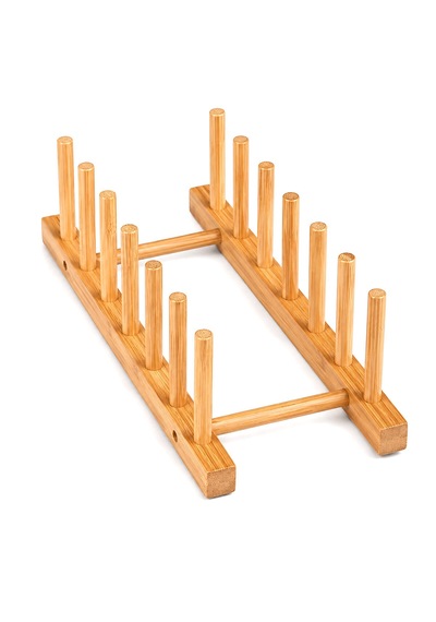 2pcs Bambu - Ahşap Tezgah Üstü Tabaklık - Bulaşıklık Renkli