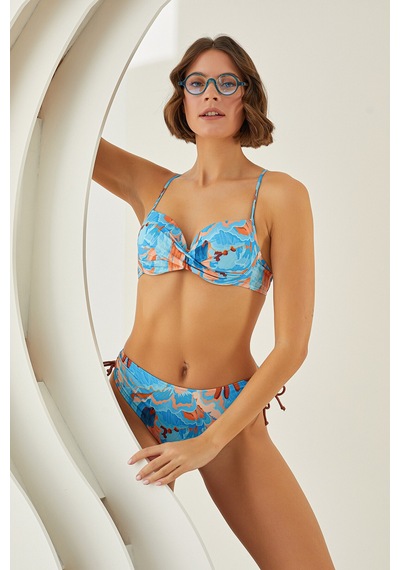 Loya Kadın Renkli Mixed Hafif Destekli Tek Üst Bikini Çok Renkli