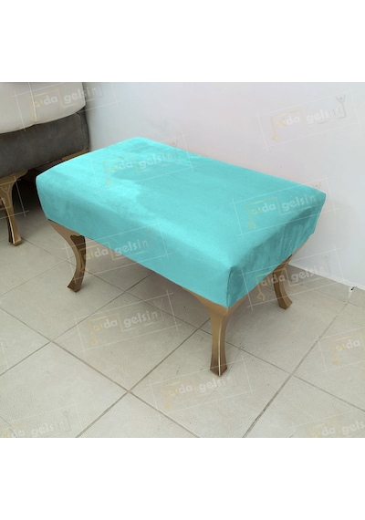 Puf Bench Orta Sehpa 75 Cm Turkuaz