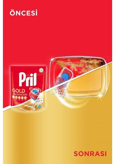 Pril Gold 45 Yıkama Bulaşık Makinesi Deterjanı Tableti